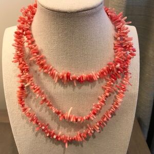 Pink Angel Hair Coral Necklace